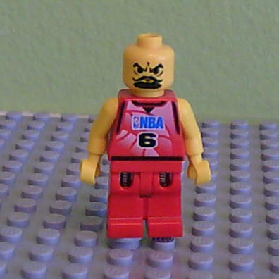 LEGO Minifigure-NBA player, Number 6-Sports / Basketball-NBA041-Creative Brick Builders